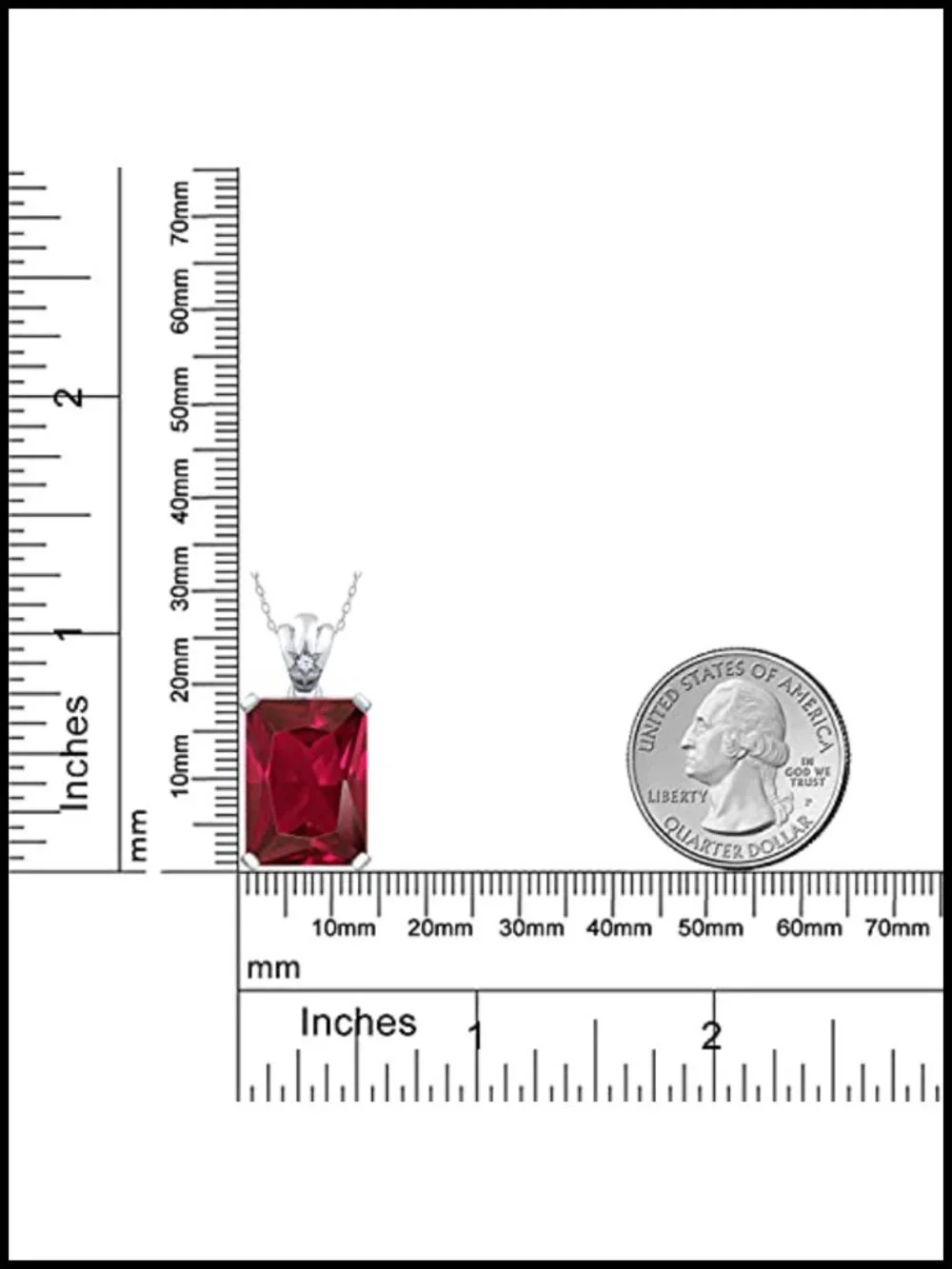 925 Sterling Silver 20ctw Gemstone Birthstone Pendant Necklace 18